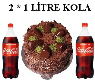 6 ile 9 Kiilik ikolatal Muzlu ya pasta ve 2 adet 1 litre cola